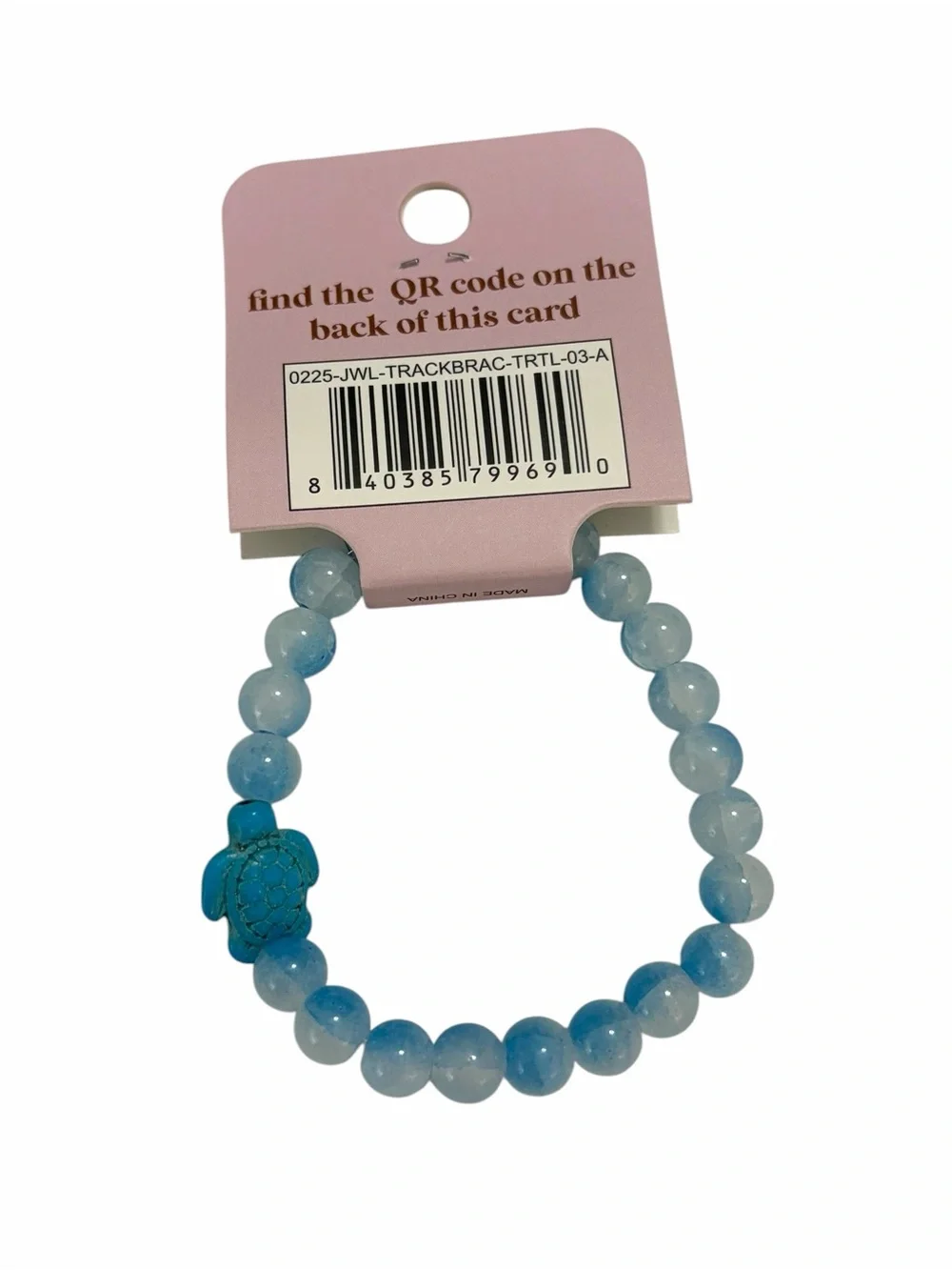 Simply Southern Blue & White Beads with Blue Sea Turtle Charm Tracker Bracelet